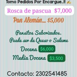 VENDO PANIFICADO POR ENCARGUE