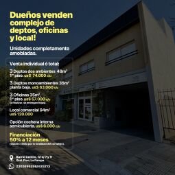 Dueños venden complejo de deptos, oficinas y local comercial!
