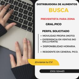 SE BUSCA PREVENTISTA