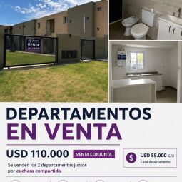 2 departamentos en venta 